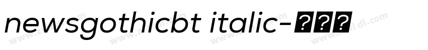newsgothicbt italic字体转换